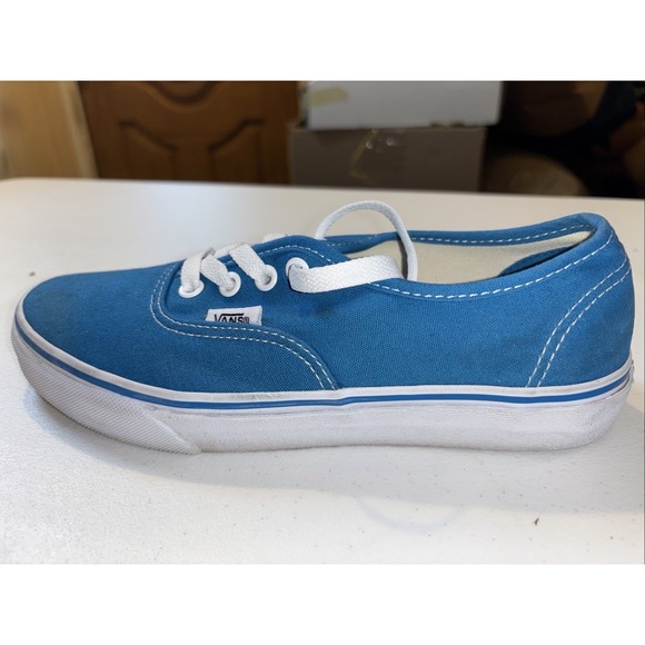 VANS Sneakers Men 6 Women 7.5 Blue Low Top Canvas Shoes‎ Skater Lace Up - Picture 6 of 10
